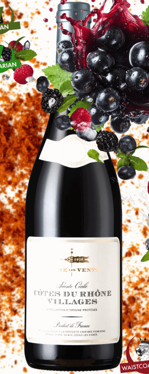 Cotes du Rhône Villages Rouge Sainte Cécile, Entre Les Vents, 2024