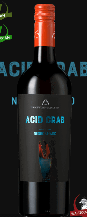 Produttori Di Manduria, Acid Crab Negroamaro, IGT, Puglia, Italy, 2023